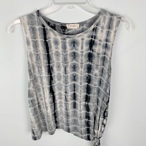 Olivia Rae Tank: Snake Print Tie Dye with side tie